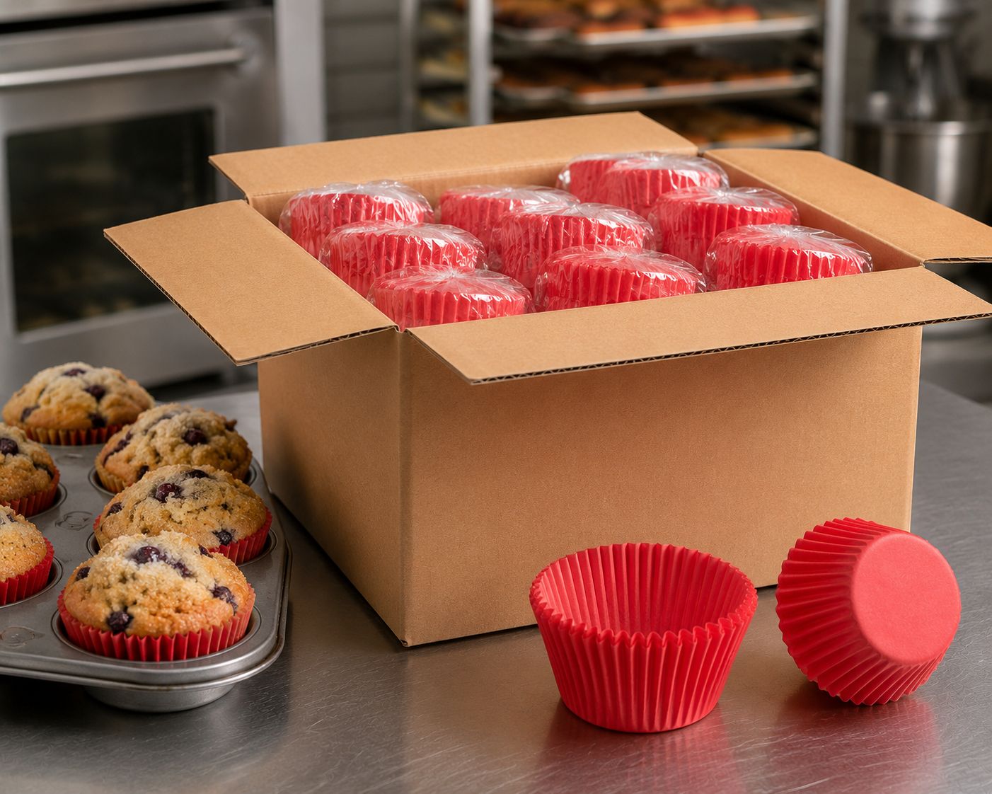 5 1/2 Red Muffin Baking Cup 10K