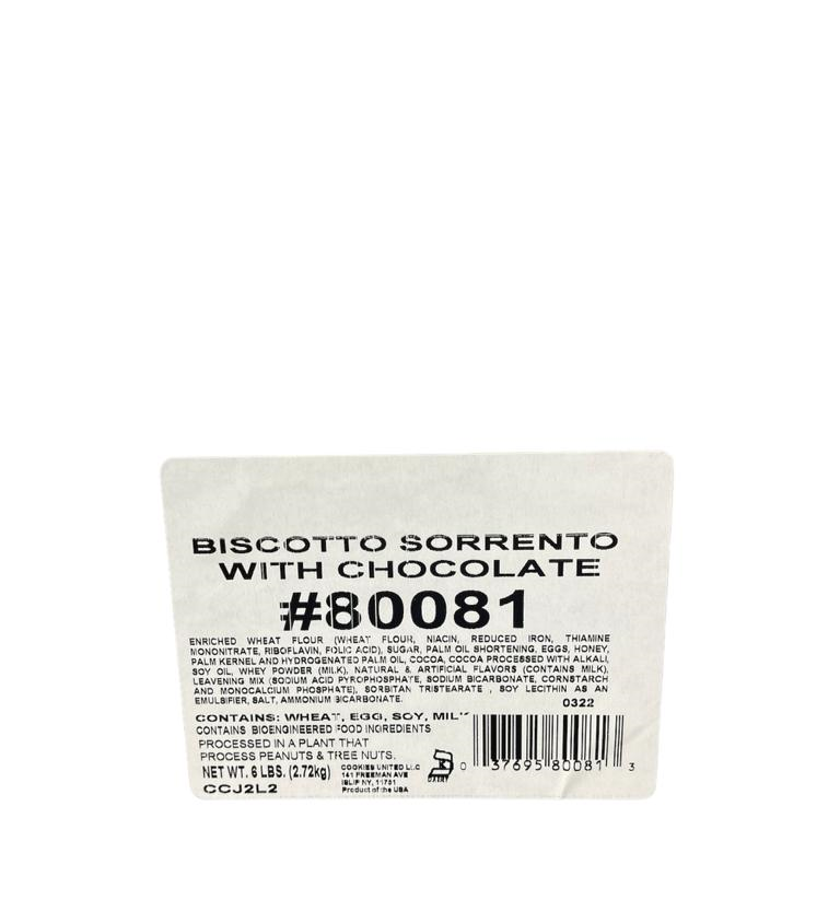 Chocolate Biscotti Sorrento Cookie - 6 lb