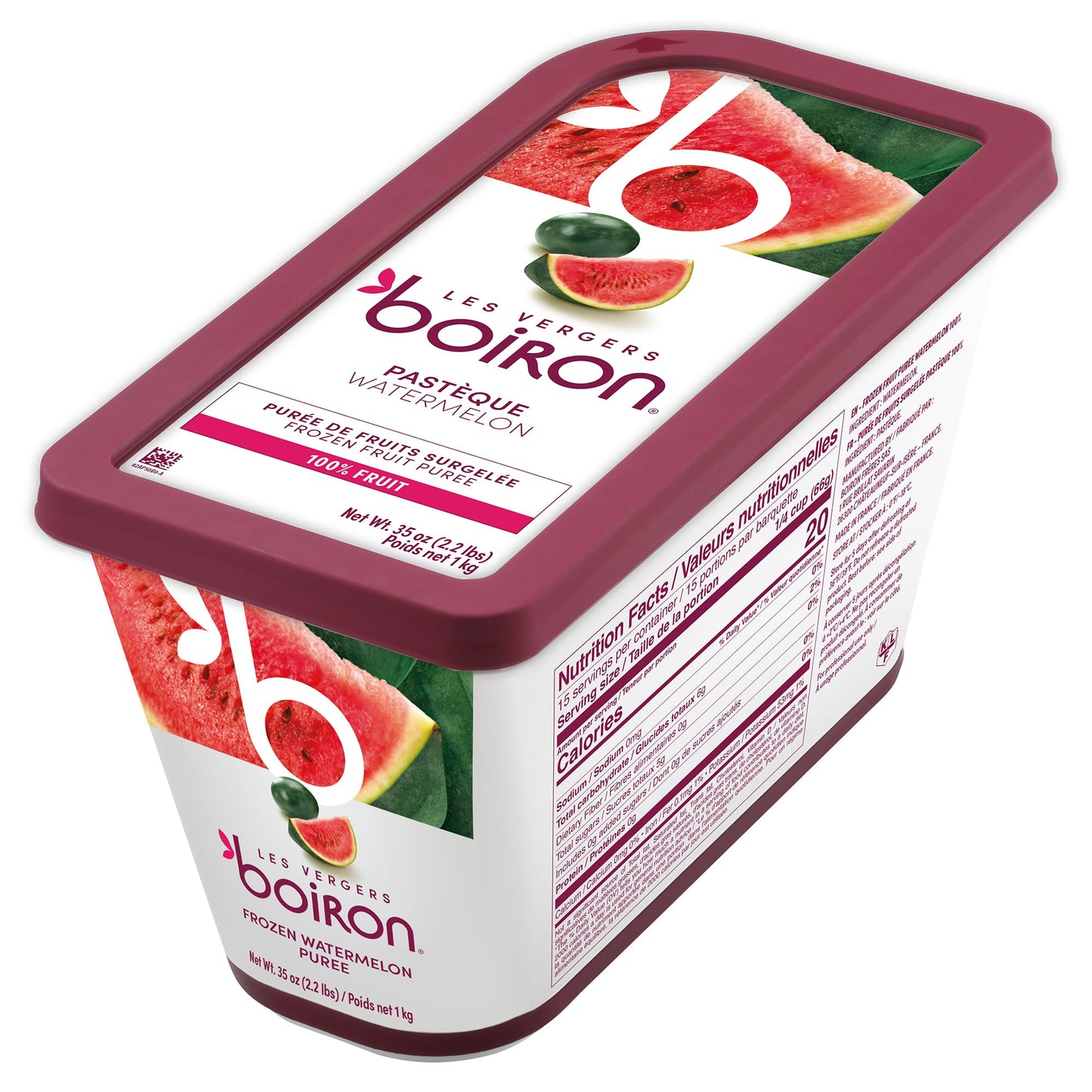 Boiron Watermelon 100% Fruit Purée – 1 kg (Frozen)