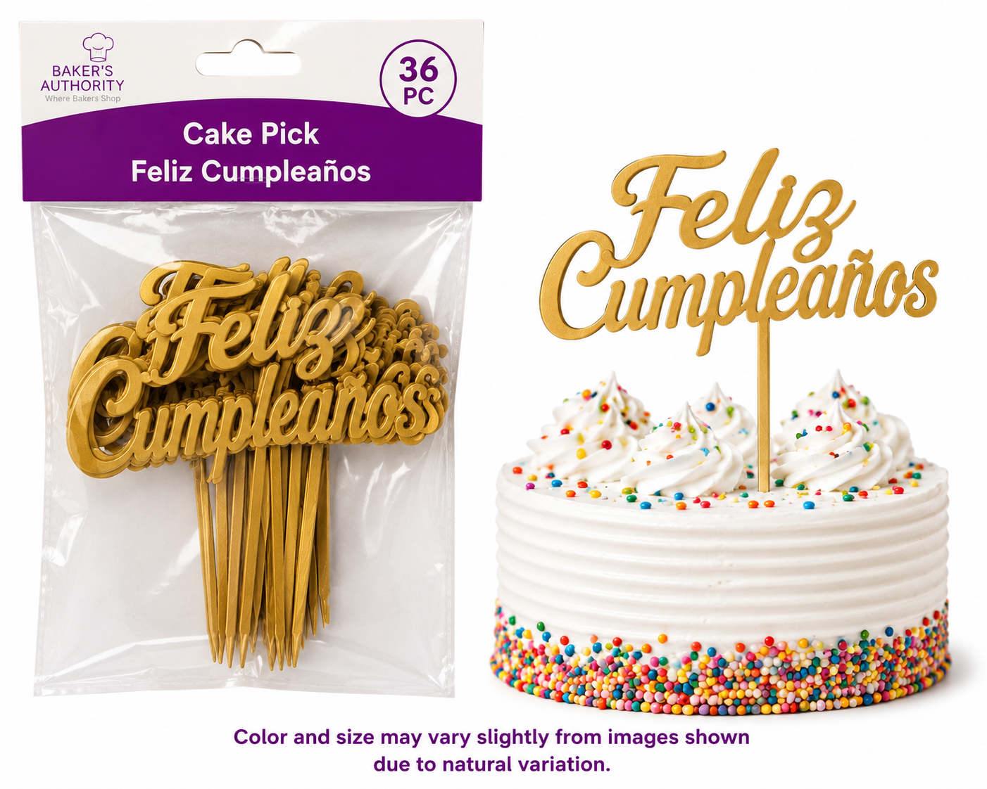Cake Pick Feliz Cumpleaños - 36 Pieces