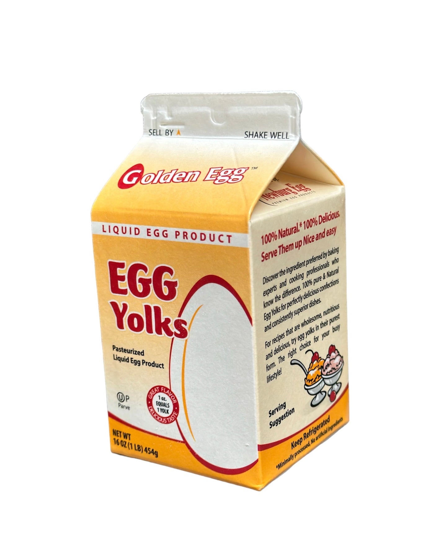 Egg Yolks (no sugar) Liquid 15/1 LB DISCONTINUED