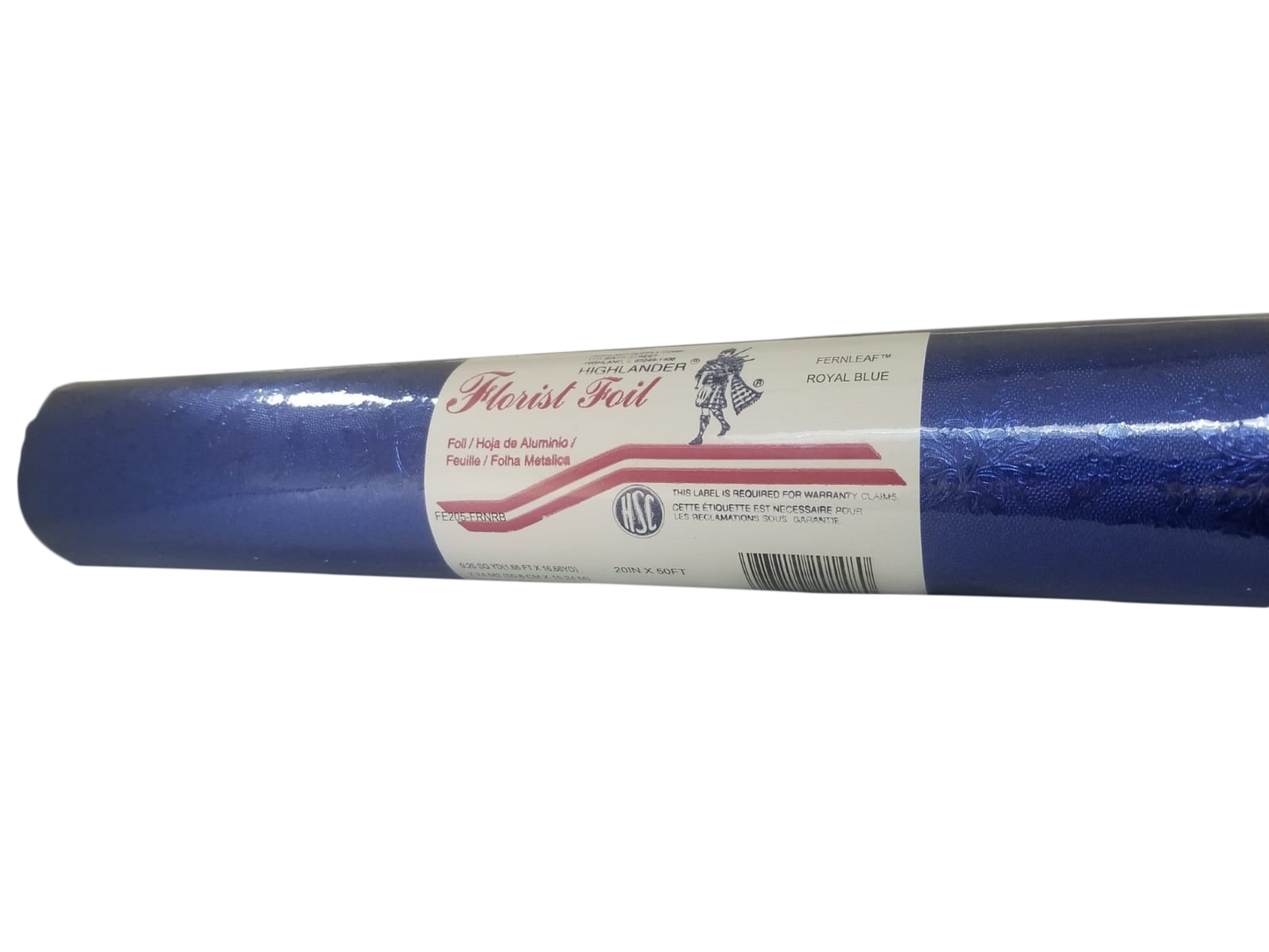 Embossed Foil Roll - Fernleaf Royal Blue