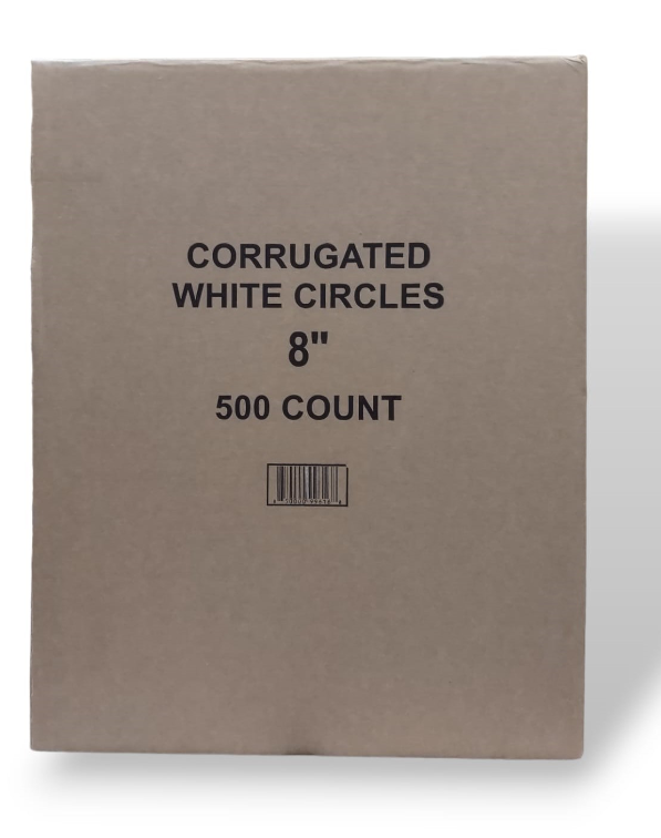 WHITE TOP CIRCLE - 500 PC (6" 7" 8" )