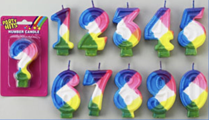 Number 9 Candles 12ct Box for Cakes