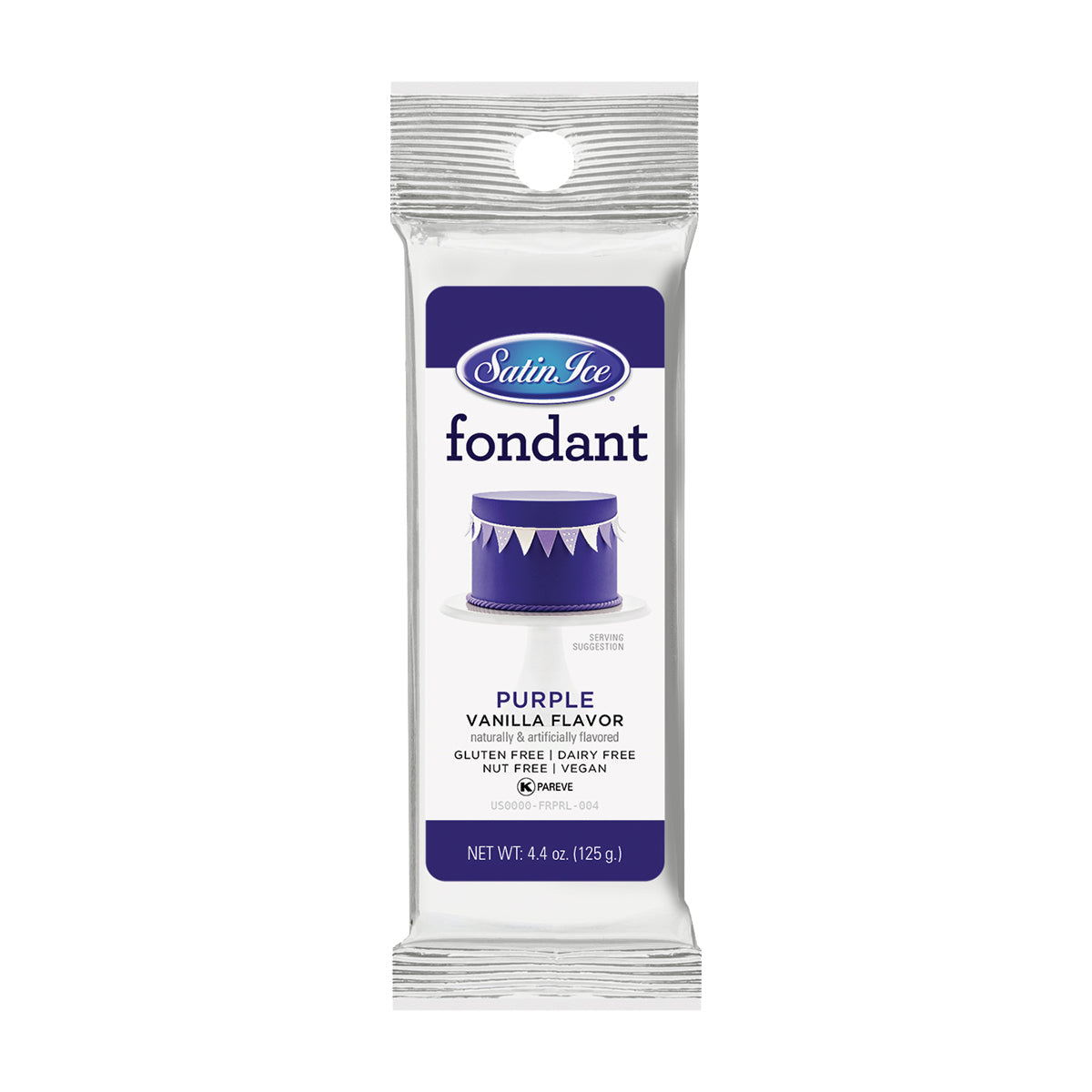 4 oz Purple Satin Ice Vanilla Rolled Fondant Icing