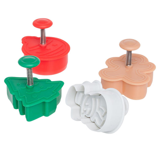 4 Piece Christmas Plunger Cutter Set