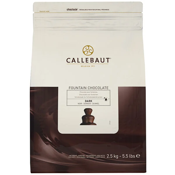 Callebaut Dark Chocolate Callets for Fountains - 57.6% Cacao SPECIAL ORDER 2-4 WEEK LEAD TIME