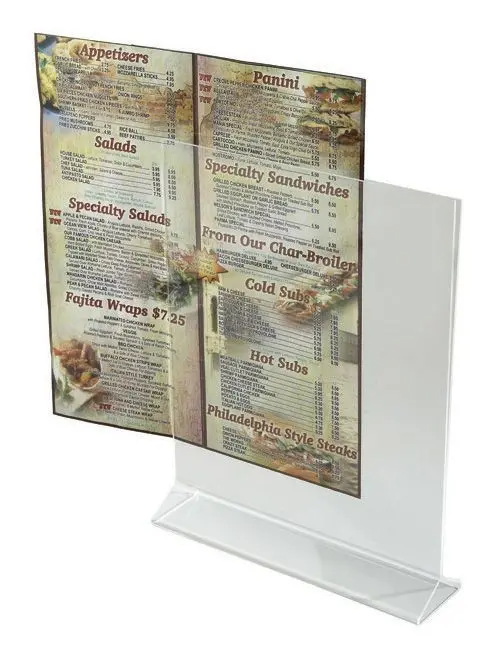 Winco Acrylic Menu Card Holder 8" x 11"