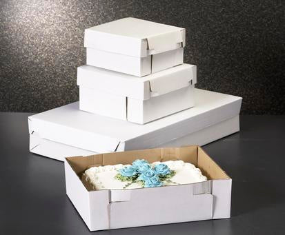 White Corrugated Box - 2 Piece Set 14X14X6