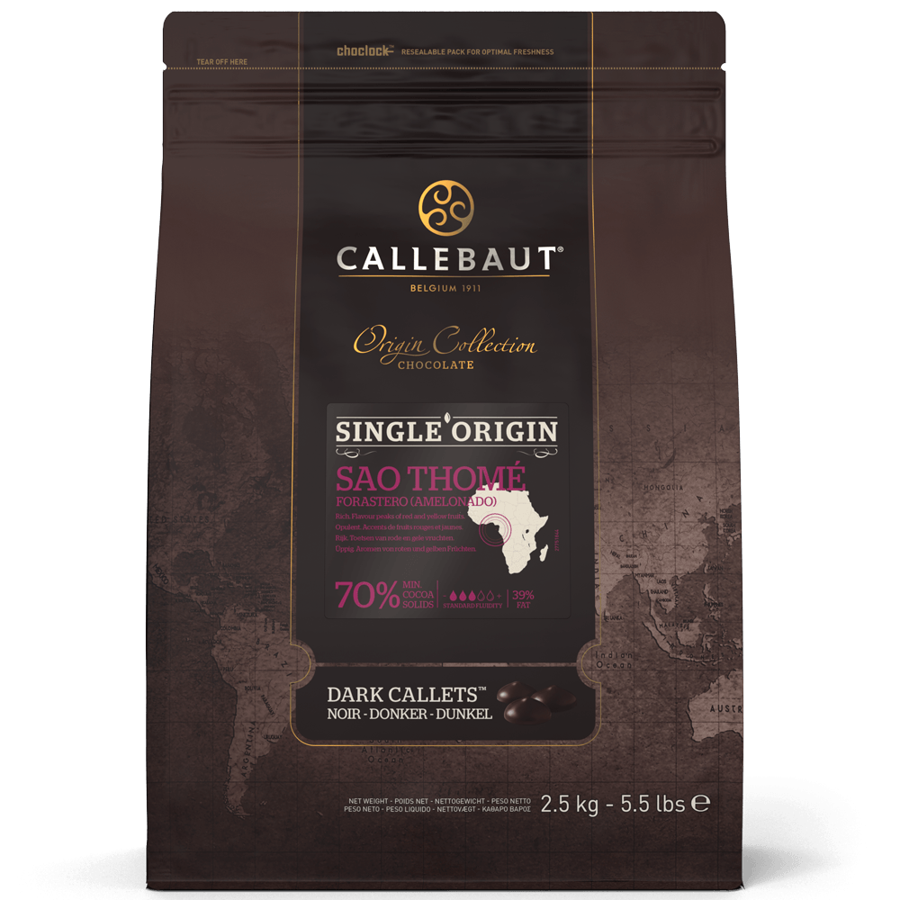 Sao Thome Origin Dark Chocolate Couverture Callets - 70% Cacao (SPECIAL ORDER) 