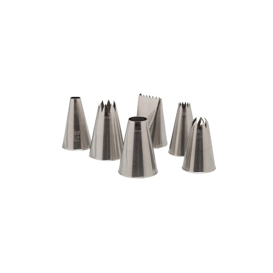 6 Piece Pastry Tube Set