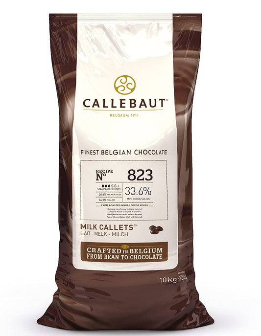 Fairtrade Milk Chocolate Couverture Callets - 33.6% Cacao (SPECIAL ORDER) "contact us for pricing"