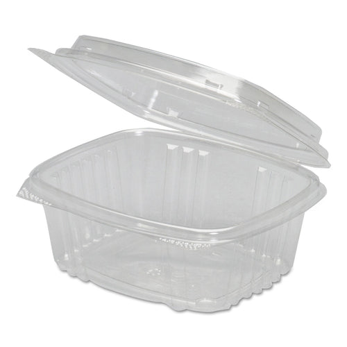 Clear Hinged Deli Container 8 oz - 5.38 x 4.5 x 1.5