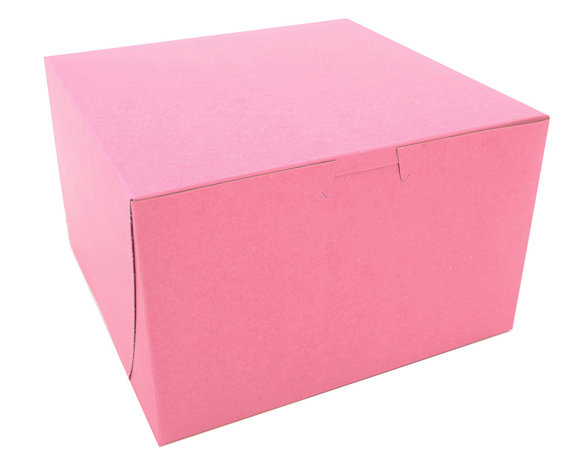 8 X 8 X 5 PINK CAKEBOX - 100 PC