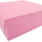 14 X 14 X 5 Pink Non-Window Bakery Boxes - 50 PC