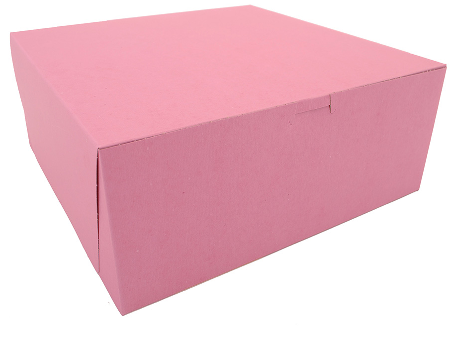 12 X12X5 Pink Non-Window Bakery Boxes - 100 PC