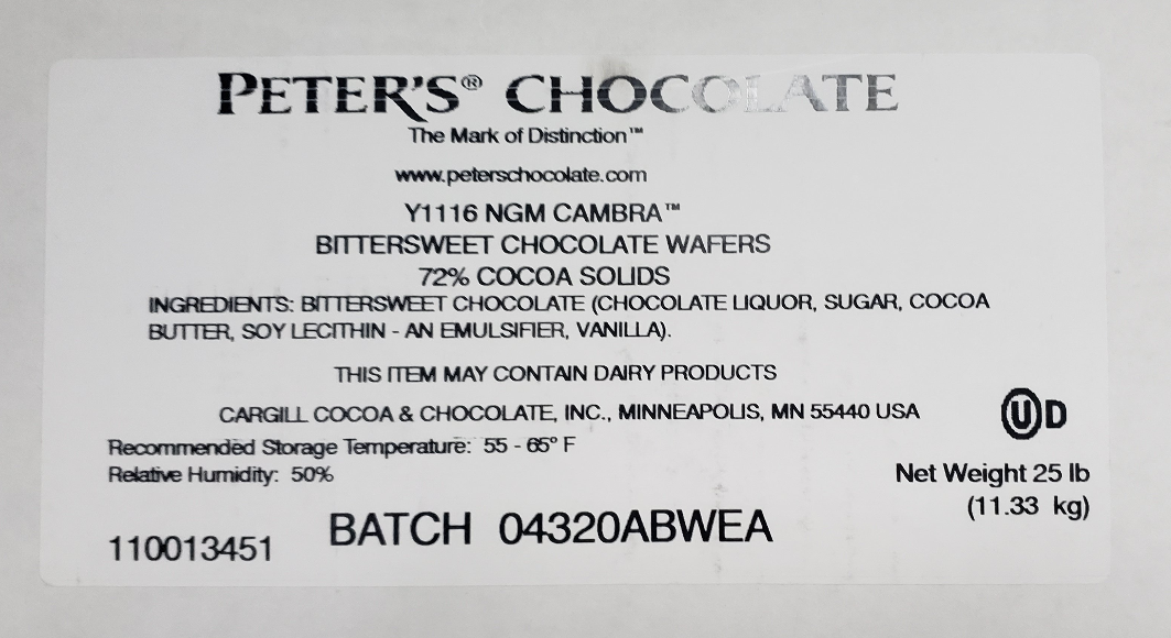 Cambra Bittersweet Chocolate Callets - 72% - DISCONTINUED