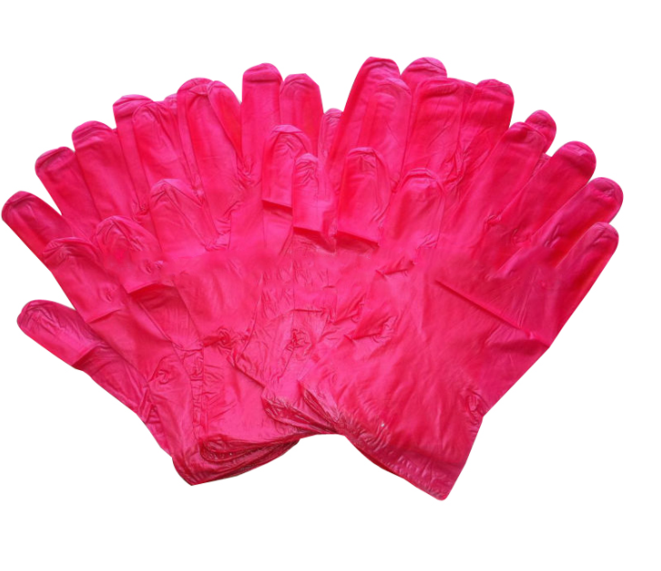 Vinyl Disposable Red Gloves (Powder Free) Small