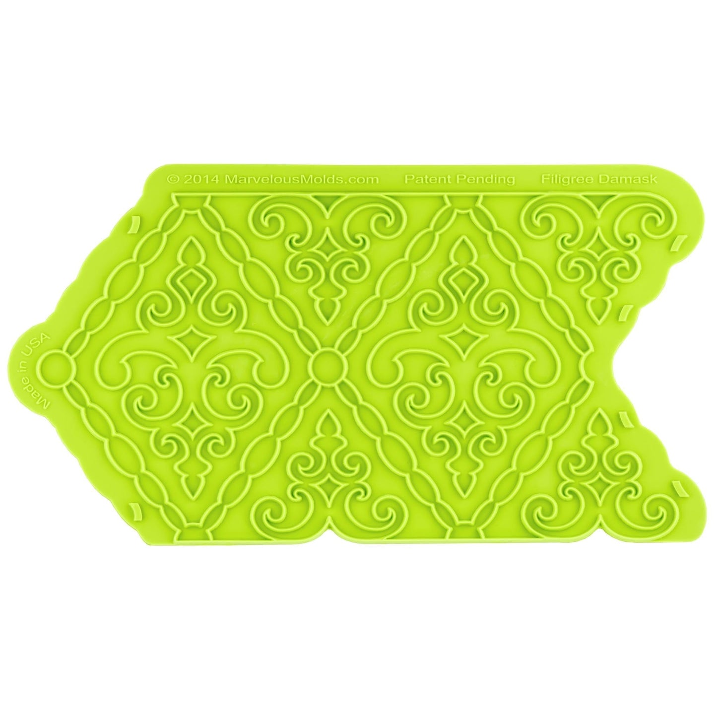 Filigree Damask Pattern Silicone Onlay