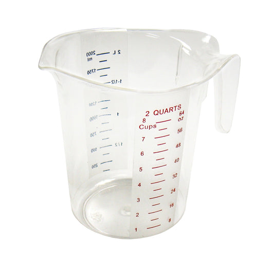 2qt Measuring Cup, Plastic, Color Graduations