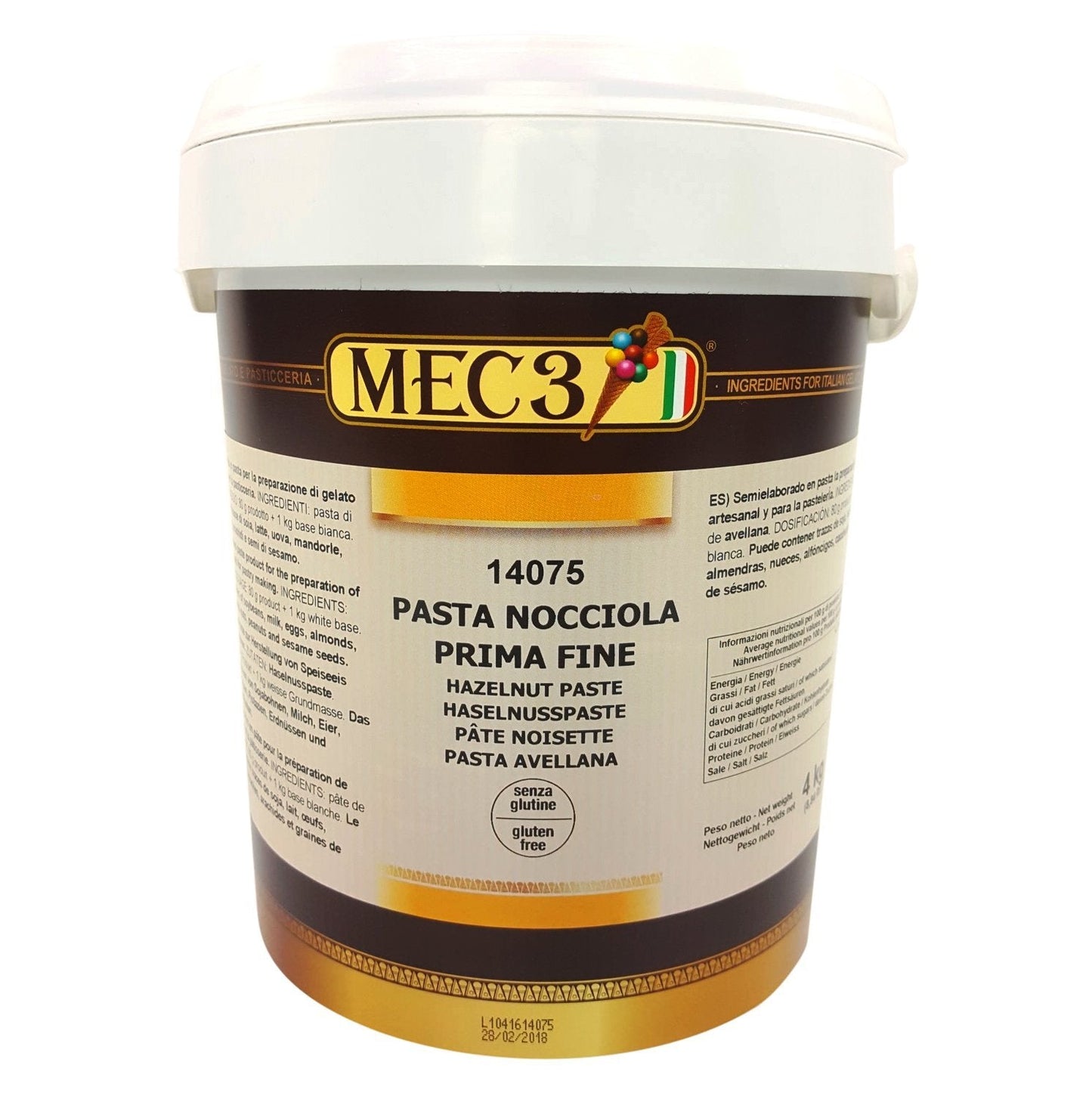 MEC3 Nocciola Hazelnut Gelato & Pastry Paste