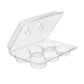 6 Cavity 5.5oz Muffin Clear Hinged Tray SLP76