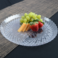 9" Round Crystal Scalloped Tray - 120 Qty