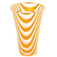 Alcas Orange Plastic Striped Cup 500cc - 400 Pieces