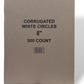 WHITE TOP CIRCLE - 500 PC (6"  7" 8" )