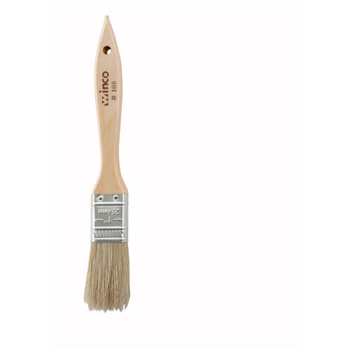 Pastry Brush/Basting Brush - Natural Boar Hair (Metal Ferrule) - Flat - 1