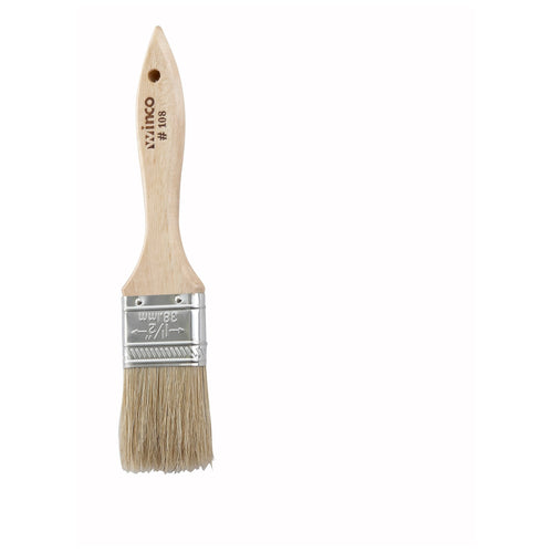 Pastry Brush/Basting Brush - Natural Boar Hair (Metal Ferrule) - Flat - 1.5