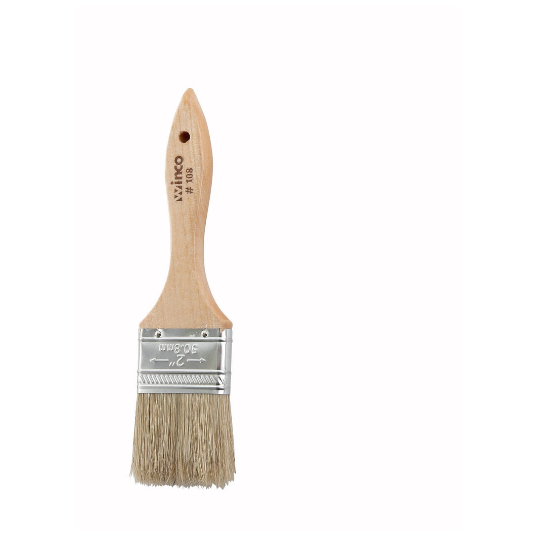 Pastry Brush/Basting Brush - Natural Boar Hair (Metal Ferrule) - Flat - 2