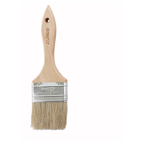 Pastry Brush/Basting Brush - Natural Boar Hair (Metal Ferrule) - Flat - 2.5