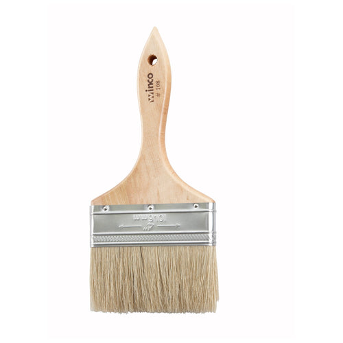 Pastry Brush/Basting Brush - Natural Boar Hair (Metal Ferrule) - Flat - 4