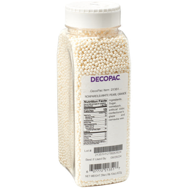 White Pearl Grande Nonpareils – 29 oz