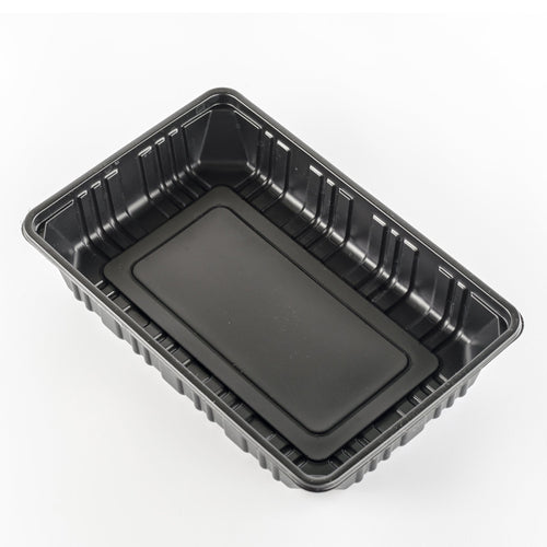 Versatainers Rect Black Base with Clear Lid - 5 x 7.25 x 2
