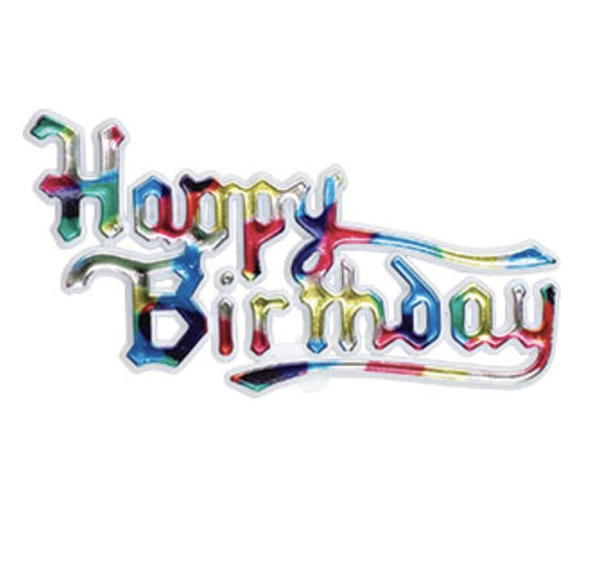 Happy Birthday Rainbow Plaques 2 LB