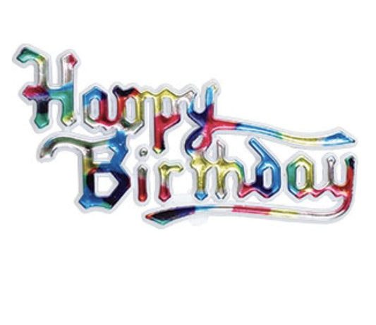 Happy Birthday Rainbow Plaques - 36 Pieces