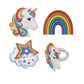 DecoPac Rainbow Unicorn Cupcake Rings 144 PCS