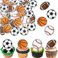 Soccer Sports Toppers 48pc Cake Decoration Box