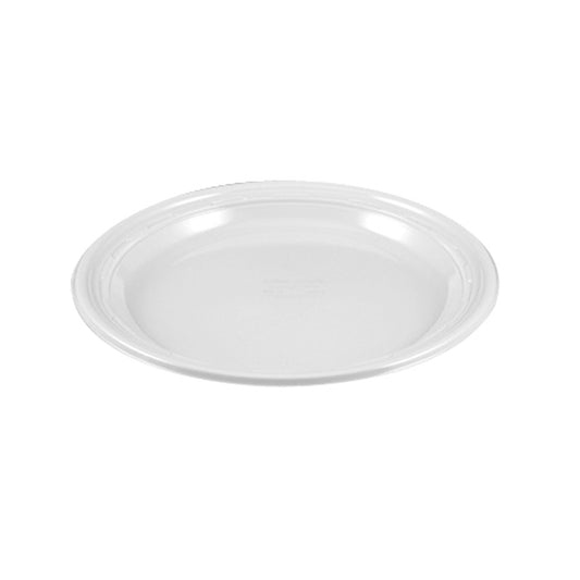 White Plastic Plate - 9 inch - 400 Qty